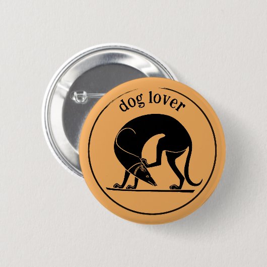 Altgriechischer Hund (Euergides Painter) Button (Vorne & Hinten)