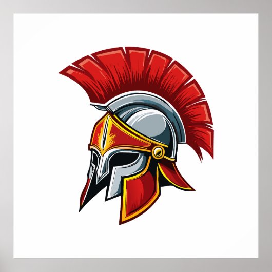 Altgriechischer korinthischer Helm Poster (Vorne)