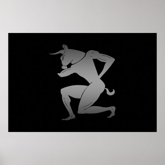 Altgriechischer Minotaur Poster (Vorne)