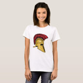 Altgriechischer Spartan Gladiator Warrior Helmet T-Shirt (Vorne ganz)