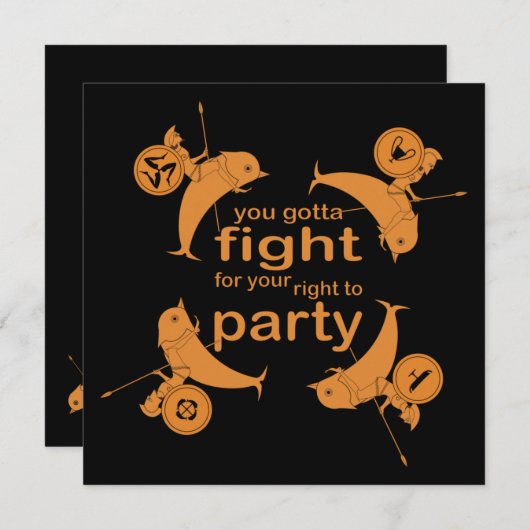 Altgriechisches Party (Symposium) Einladung (Vorne/Hinten)