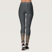 Altgriechisches rustikales Goldsymmetrisches Leggings (Rückseite)