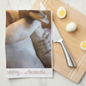 Altgriechisches Skulptur-Aristoteles-Zitat-Tuch Handtuch (Viertel Falte)