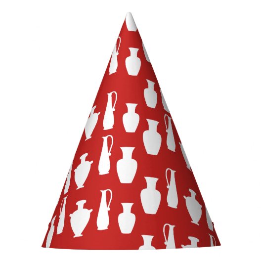 Altgriechisches Vases Jars Musterpapier Hat Partyhütchen (Vorderseite)