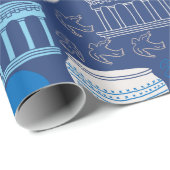 Altgriechisches Wrackpapier Geschenkpapier (Rolleneckpunkt)