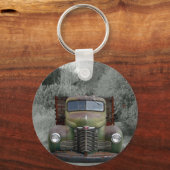 Altgrüner internationaler LKW Schlüsselanhänger (Vorderseite)