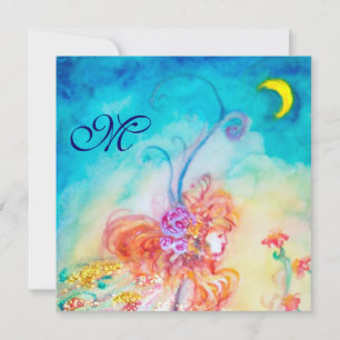 ALTHEA BLUME FAIRY Monogram Pink Blue Glitzern Einladung