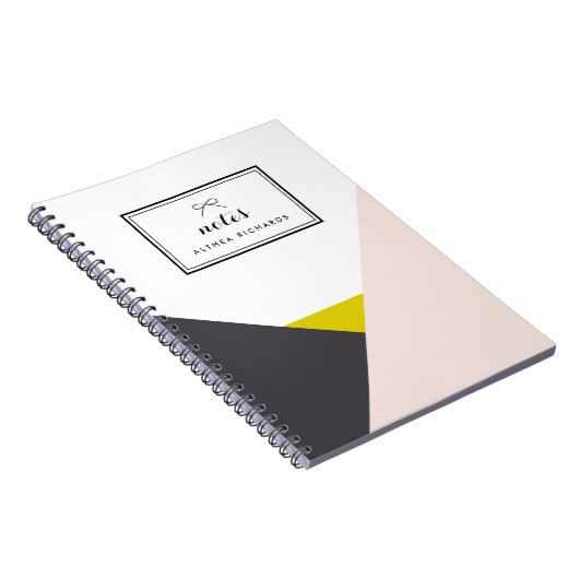 Althea Blush Asbtract Personalisiertes Notebook Notizblock (Rechte Seite)
