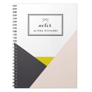 Althea Blush Asbtract Personalisiertes Notebook Notizblock