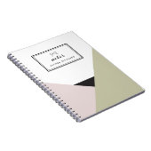 Althea Blush & Taupe Personalisiertes Notebook Notizblock (Rechte Seite)