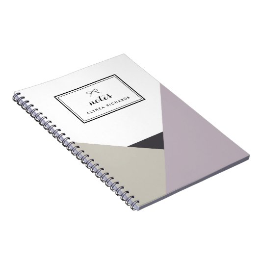 Althea Lilac & Gray Personalisiertes Notebook Notizblock (Rechte Seite)