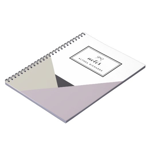 Althea Lilac & Gray Personalisiertes Notebook Notizblock (Linke Seite)