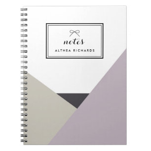 Althea Lilac & Gray Personalisiertes Notebook Notizblock