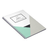 Althea Mint & Gray Personalisiertes Notebook Notizblock (Rechte Seite)