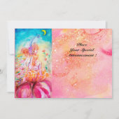 ALTHEA, monogramm pinkfarbengelb-grüne Glitzern Einladung (Rückseite)