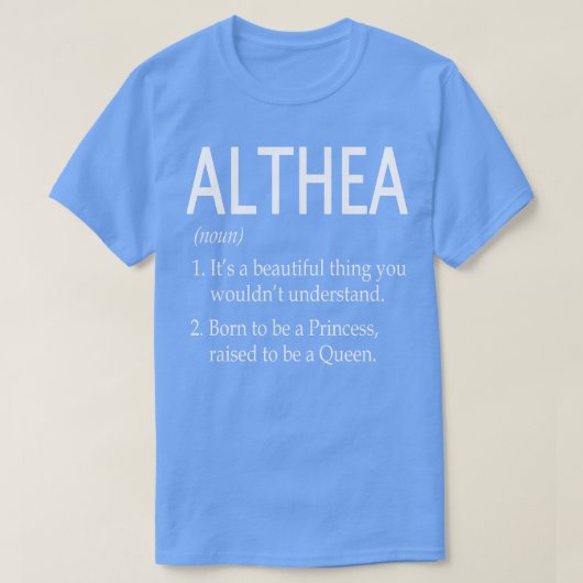 Althea Name Gift T-Shirt (Design vorne)