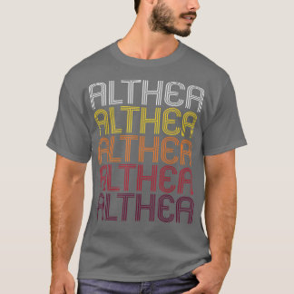 Althea Retro Wordmark-MusterVintage-Stil T-Shirt