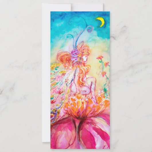 ALTHEA /Whimsical Fairy auf der rosa Blume (Vorderseite)