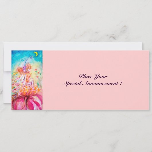 ALTHEA /Whimsical Fairy auf der rosa Blume Ankündigung (Rückseite)