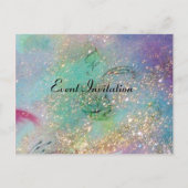 ALTHEA /Whimsical Fairy auf der rosa Blume Einladungspostkarte (Rückseite)