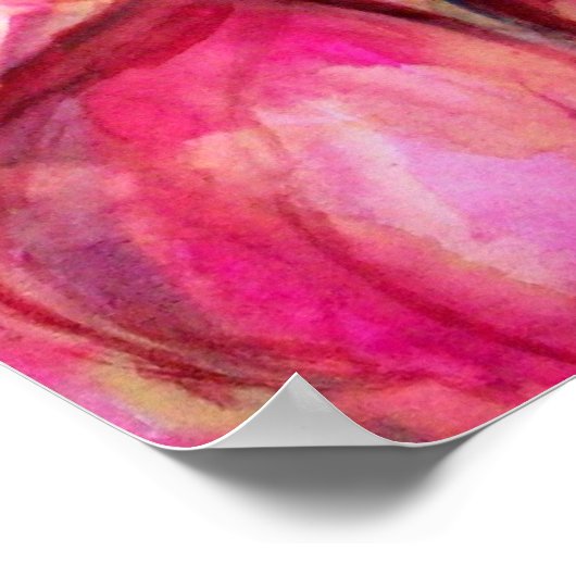 ALTHEA /Whimsical Fairy auf der rosa Blume Poster (Ecke)