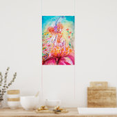 ALTHEA /Whimsical Fairy auf der rosa Blume Poster (Küche)