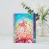 ALTHEA /Whimsical Fairy auf der rosa Blume Postkarte (Stehend Vorderseite)