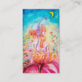 ALTHEA /Whimsical Fairy auf der rosa Blume Visitenkarte (Rückseite)