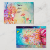 ALTHEA /Whimsical Fairy auf der rosa Blume Visitenkarte (Vorne/Hinten)