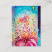 ALTHEA /Whimsical Fairy auf der rosa Blume Visitenkarte (Rückseite)