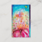 ALTHEA /Whimsical Fairy auf der rosa Blume Visitenkarte (Rückseite)