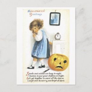 Althergebrachte Halloween-Grüße Postkarte