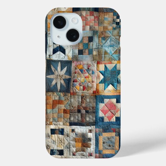 Althergebrachte Patchwork-Quilt-Design Case-Mate iPhone Hülle (Rückseite)