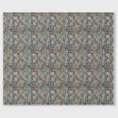 Althergebrachte Patchwork-Quilt-Design Geschenkpapier (Flach)