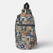 Althergebrachte Patchworkdecke Crossbody Bag (Vorderseite)