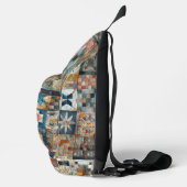 Althergebrachte Patchworkdecke Crossbody Bag (Rechts)