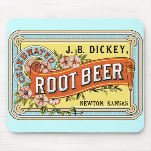Althergebrachte Rootbeer-Etikett-Mausunterlage Mousepad