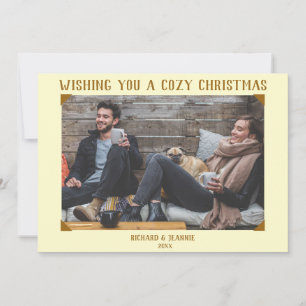 Althergebrachte Vintage-Fotografie-Weihnachtskarte Feiertagskarte