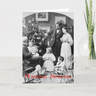 Althergebrachte Weihnachtsgrußkarte für die Famili Feiertagskarte
