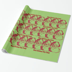 Althergebrachter Retro-Weihnachtsmann Fügen Sie Ih Geschenkpapier
