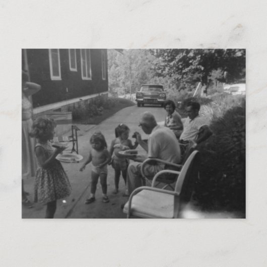 Althergebrachter Sommerpicknick-Spaß Postkarte (Vorderseite)