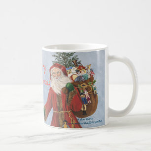 Althergebrachter Weihnachtsmann im treibenden Schn Kaffeetasse