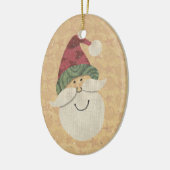 Althergebrachter Weihnachtsmann-Schmuck Keramik Ornament (Links)