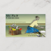 Althölzerne Werkzeugkasten Reparatur Handyman-Visi Visitenkarte (Vorderseite)