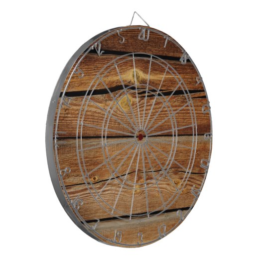 Altholzhintergrund Dartscheibe (Vorderseite Links)