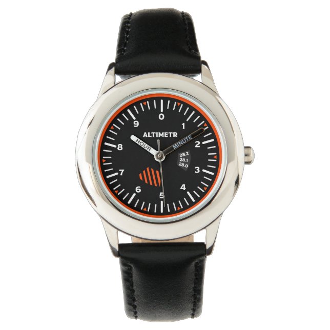 Altimeter Pilot Aviation Geek Armbanduhr (Vorderseite)