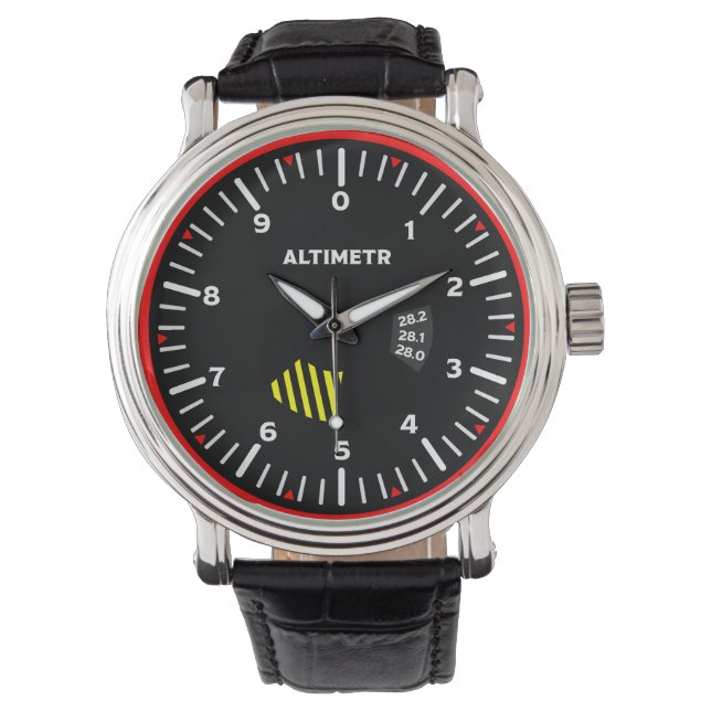 Altimeter Pilot Aviation Geek Armbanduhr (Vorderseite)