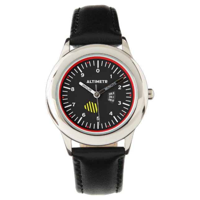 Altimeter Pilot Aviation Geek Armbanduhr (Vorderseite)