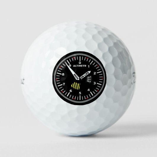 Altimeter Pilot Aviation Geek Golfball (Vorderseite)