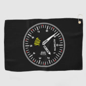 Altimeter Pilot Aviation Geek Golfhandtuch (Horizontal)